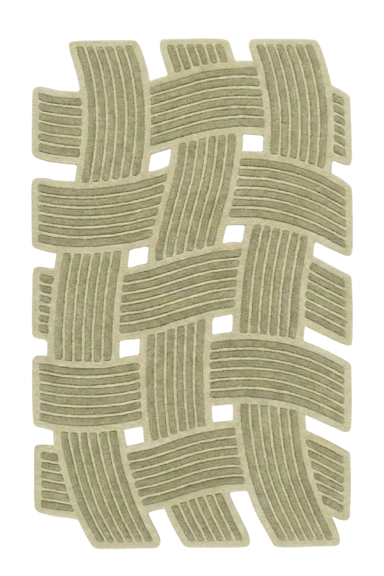 Weave Design Rug - Green