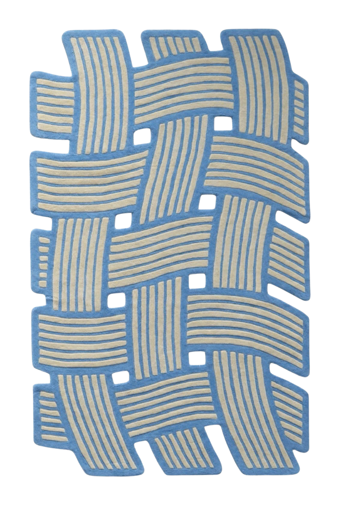 Weave Design Rug - Blue