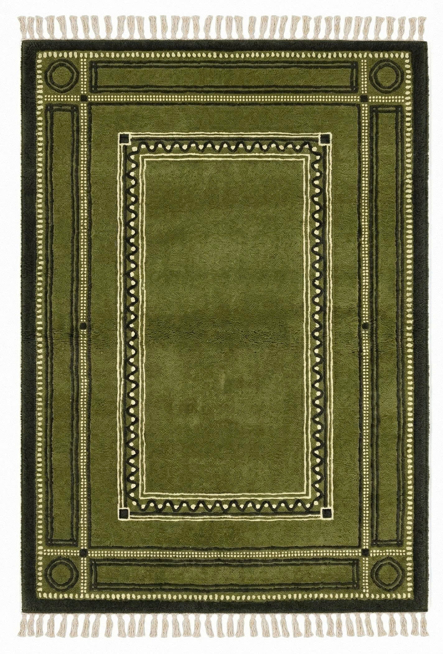Classic Olive Labyrinth Rug