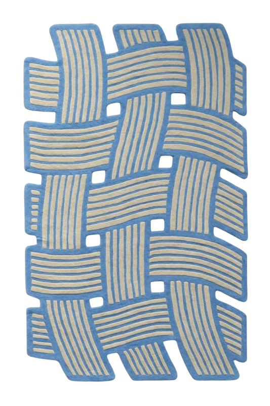 Weave Design Rug - Blue