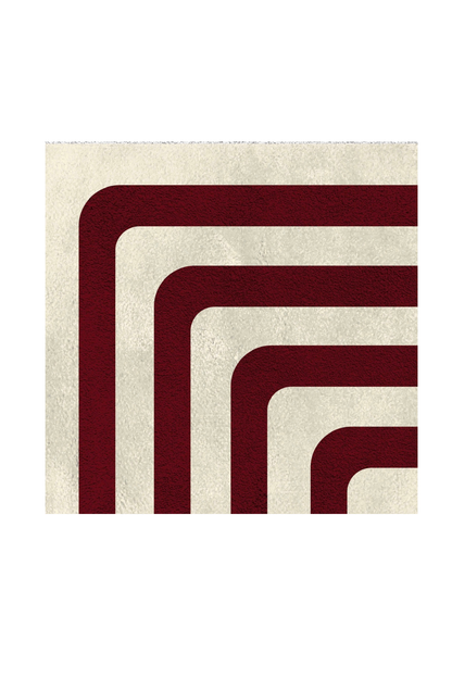 Cream And Burgundy Square