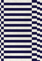 Alfombra Índigo Moderna - Azul Marino y Blanco