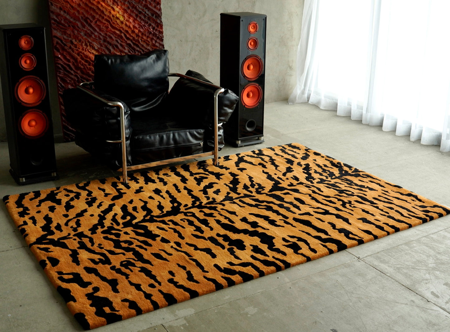 Alfombra de piel de tigre - Marrón
