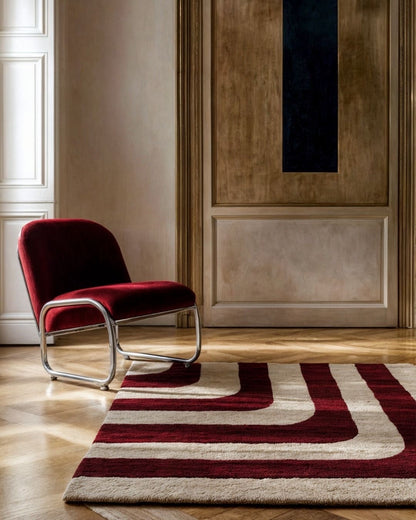Cream And Burgundy Square
