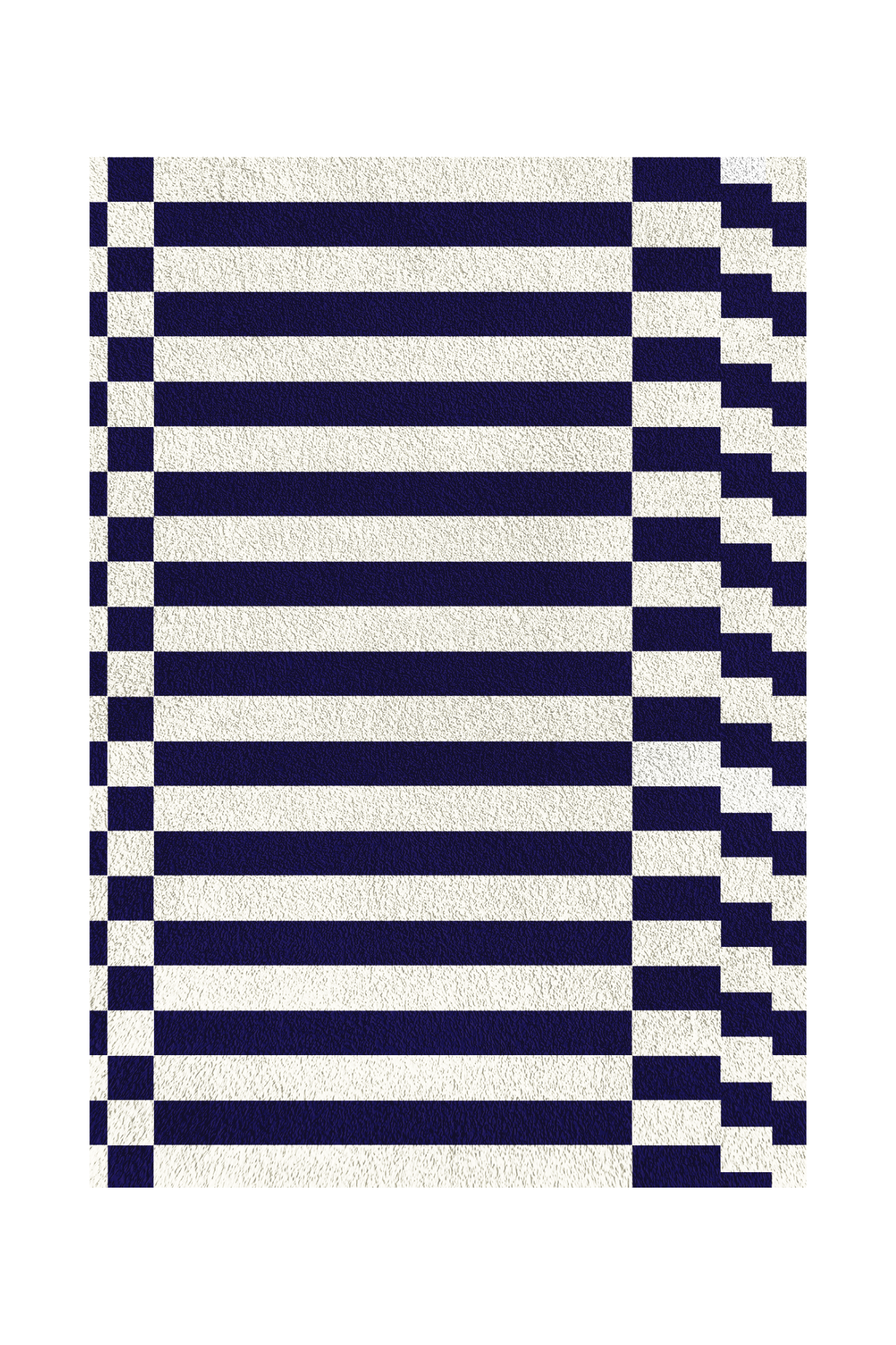 Modern Indigo Rug - Navy White
