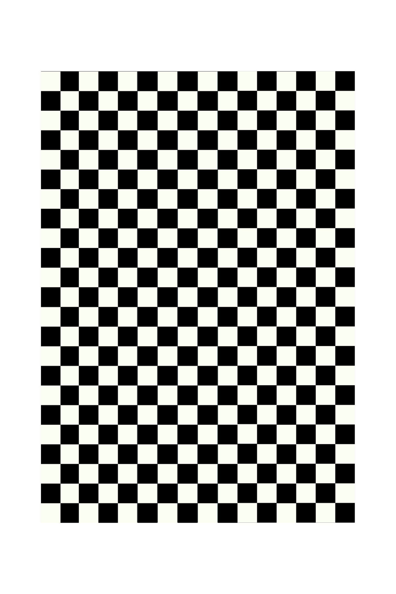 Alfombra a cuadros de 10x10 - Blanco y Negro