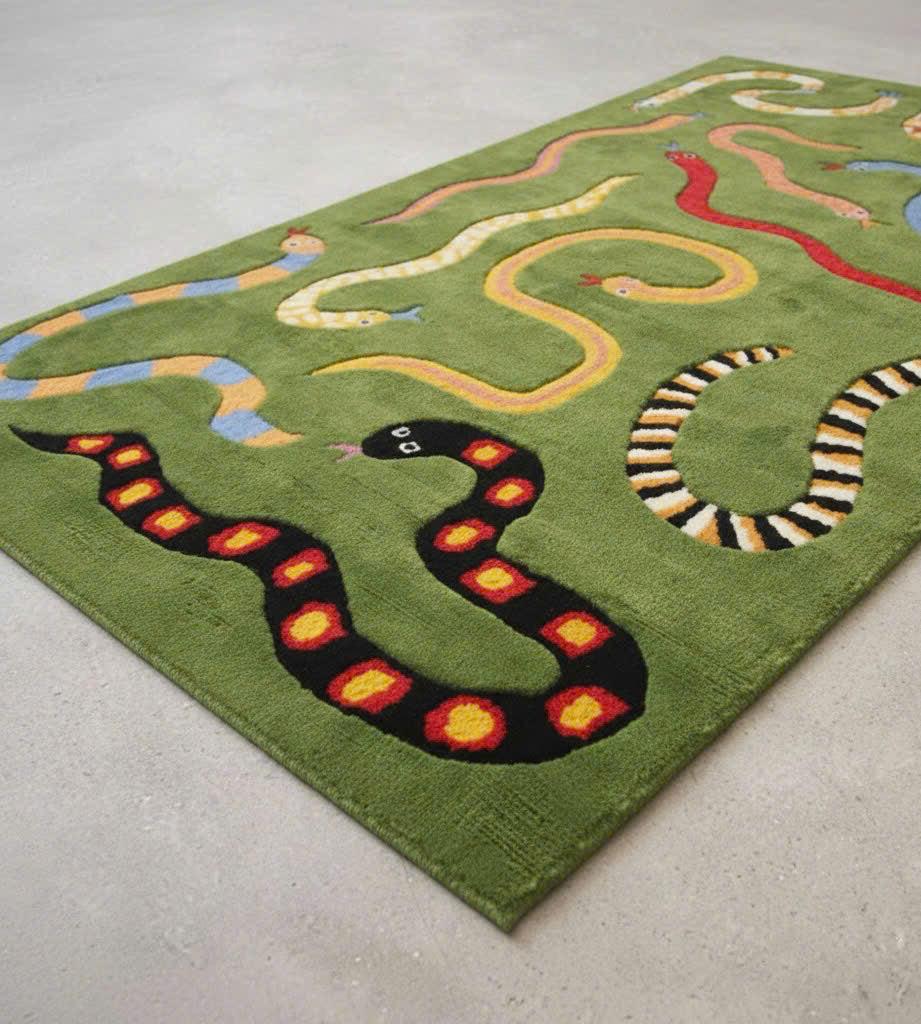 Green Snake Rug