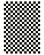 Alfombra a cuadros de 10x10 - Blanco y Negro
