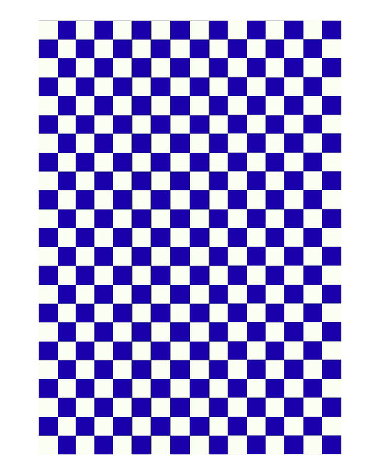Alfombra a cuadros 10x10 - Azul