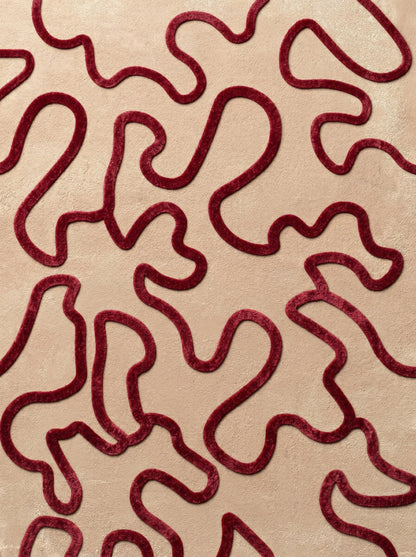 Elysium Line Rug – Burgundy