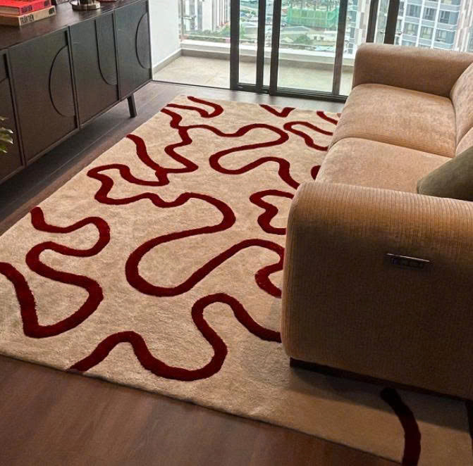Elysium Line Rug – Burgundy